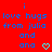 Red background with blue pixelated text reading "i love hugs from julio and ana" and two cyan heart symbols.