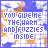 Pixelated of identical square icons with blue and orange cloud-like background, white text reading "YOU GIVE ME THE HARM AND FUZZIES INSIDE" in blocky font