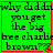 Green background with black text reading "why didn't you get the big tree charlie brown?" in four identical , each with a red border and a small red pixel cluster near the bottom-right corner