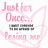 Pixelated pink text reads "Just for Once..." above a gray rectangular block, with "Buying" below, all within a pink outline of a cat's head on white background.