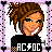 Animated contact sheet of a pixel art character with changing text and body parts across 12 frames, featuring AC/DC logo on shirt, dreadlocks, black mesh sleeves, white belt, and pink grid background.