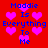 Red background with blue text reading "Maddie Is Everything To Me" repeated twice, surrounded by pink heart shapes.