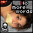 identical pixelated images showing a person with brown hair and light skin, each with 'No more words' text and a skull icon that alternates between white and red