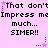Pixelated text on a light purple background with repeated phrases and star symbols, animated by changing vertical dot patterns.