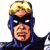 Pixelated character with blonde hair and dark blue mask on left, green background with 'Original Icons .com' text on right.