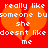 Red background with two orange broken hearts and white pixelated text reading 'really like someone but she doesn't like me' repeated twice.