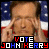 A 4-frame animated contact sheet showing a person with hands on temples against an American flag background, with "VOTE JOHN KERRY" text in red and blue pixelated letters across each frame.