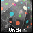 A pixelated image of a dark umbrella with colorful dots, displaying partial text "Under" and "My" in the top and "Umbrella" at the bottom
