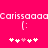 Pixelated pink background with repeated white text 'Carissaaa' above two identical sets of five white and pink heart symbols.