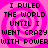 Pixelated text on a pink spiral background, repeated in four identical quadrants with no visible animation changes.