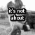 Black-and-white animated icon shows two figures in a field with text changing across frames: 'it's not about', 'keeping you're promises it's about', 'allowing you're heart <3'.