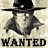 Animated sequence showing a wanted poster with 'WANTED' text, transitioning to a close-up of a person in a wide-brimmed hat and military-style uniform.