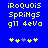 Blue background with yellow pixelated text and symbols; two identical static frames show text and four symbols with one symbol changing color between frames.
