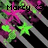 Pixelated image with pink and green star shapes, black text reading 'Macey', and diagonal gray lines on a dark background.