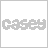 nine square displays the name 'Casey' in pixelated text with varying color and border treatments across frames