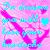 Pixelated abstract composition of pink, cyan, and purple hues forming irregular shapes against a light pink background.