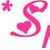 Pink cursive text spelling 'Spoiled' with heart and star symbols on white background, animated.