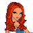 A 48x48 pixel AIM buddy icon featuring a patriotic-themed contact sheet with three distinct sections: a cartoon woman, an American flag-themed figure, and crossed golden guns, all above large 'USA' text blocks.