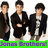 Three pixelated figures in dark jackets and light shirts stand side-by-side on a green base with purple text.