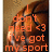 Pixelated image of a person with brown hair holding an object, overlaid with orange text reading "I don't need i've got my sport" and a heart symbol.