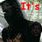 Animated sequence showing a figure with dark hair and black clothing against a light textured background, red text overlays change across frames.