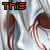 Animated contact sheet showing six frames of a pixelated text-based animation with red and black text over a silver wavy background featuring blood-like streaks.