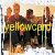 Animated contact sheet of five frames showing a band photo with yellow text overlay, arranged in 3x2 grid on gray background.