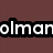 A static image with a split background of brown and white, featuring repeated text 'olman' in black-outlined white letters over both sections.