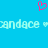 A static image with a bright blue background, featuring a pink pixelated heart symbol at the top center and light cyan text reading 'zandace' repeated twice below.