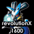 Animated icon of a blue and white robotic character with red eyes, displaying two distinct poses against black backgrounds.