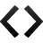 Black pixelated brackets on a light gray background, rendered with a gradient effect from dark to light along the edges.