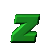 Green 3D letter Zs in various orientations on a gray background, with one Z having a white highlight.