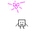 Pixelated pink heart bursts, gray robot figures with hearts above heads and text phrases like "I'll still love you" in purple.