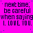A static image with a bright pink background displaying repeated text in dark purple pixelated font, arranged in three of four identical phrases