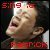 15 identical cartoon-style images showing a person with short dark hair in a brown jacket, mouth open wide as if singing or shouting, each labeled 'PATRICK' below and 'sing it' above