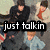 A four- of pixelated anime-style characters with overlaid text reading "just talkin bout my generation" across the