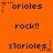 Animated orange background displays alternating text and star symbols in a pattern