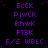 Purple text characters repeat in a pattern on black background with one gray square at bottom right