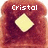 Pixelated icon with reddish-brown background and central yellow diamond shape, displaying the text 'Cristol' in white pixelated font at the top.