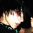 A pixelated anime-style character with dark hair and a black top, shown in three sequential poses against a dark background.