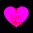 Four identical pink heart-shaped icons with red text "I Luv Brii" on a black background, arranged in a