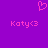 Purple background with pink pixelated text 'Katy<3' and a pink heart symbol above it, displayed in two identical side-by-side arrangements.