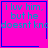 Four identical pink with blue borders display cyan text reading "i luv him, but he doesnt kno" and contain a small heart symbol in the top-right
