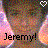 Pixelated image with colorful background and text reading 'Jeremy!' in black block letters.