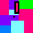 Pixelated of bright pink, green, purple, and blue squares with bold red text reading 'I', 'Love', and 'Him' in separate sections