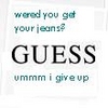 Text-based image with teal and black lettering on white background, featuring a question, bold word, and response.