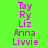 repeated names in purple text on a green background with yellow horizontal bars, showing animation changes across frames