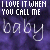Animated contact sheet of a repeating text-based icon with purple smoke background and white outlined text "I LOVE IT WHEN YOU CALL ME baby" in multiple frames showing subtle animation changes.