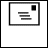 Static pixel art icon of a letter with horizontal lines, black square corner mark, and text below in grayscale.