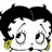 Pixelated cartoon head with black hair, yellow earrings, and text reading BETTY above and BOOP below on white background.